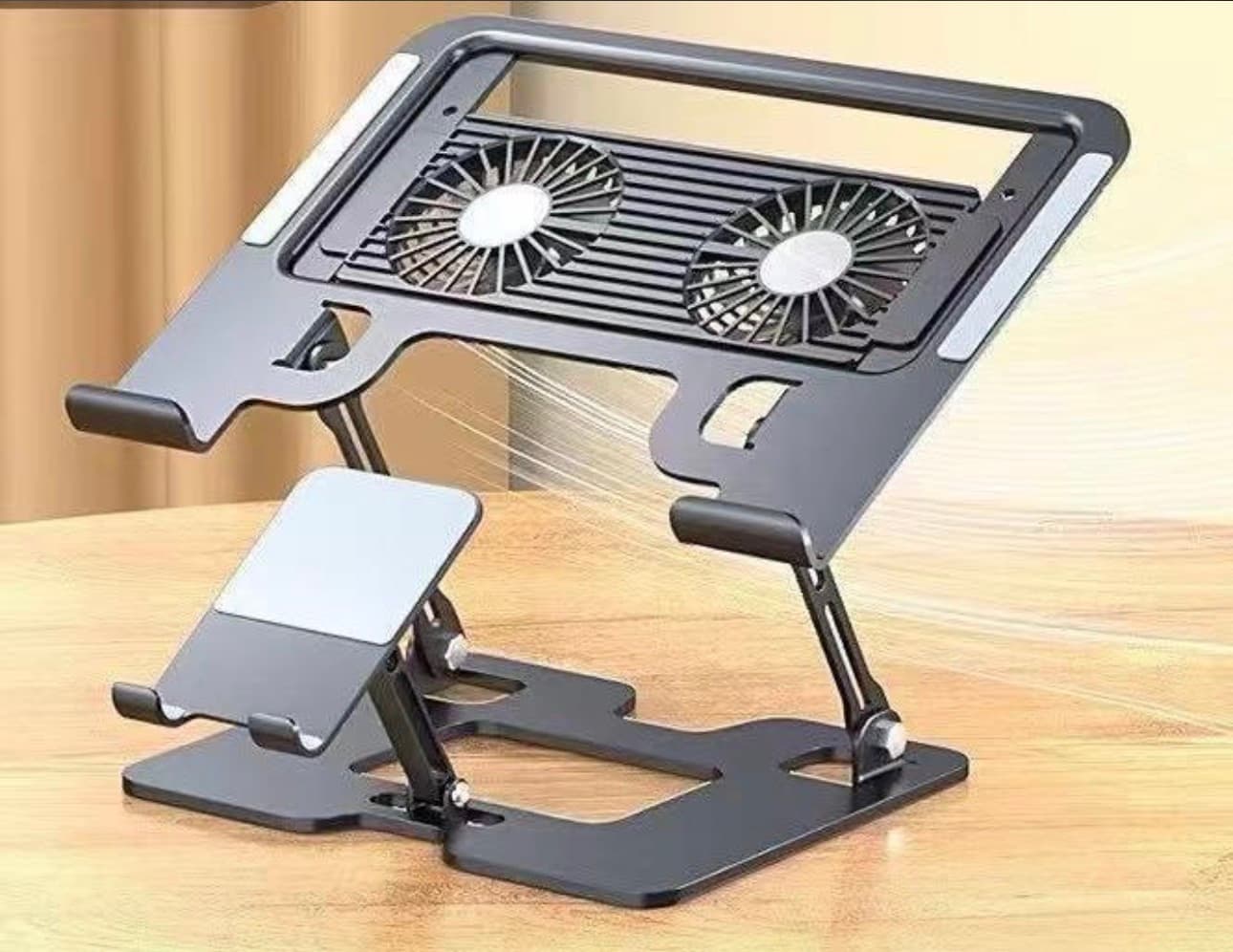 RiseUp Laptop Stand — Work taller, type cooler, finish earlier